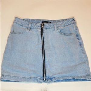 KENDALL&KYLIE ZIP-UP DENIM SKIRT